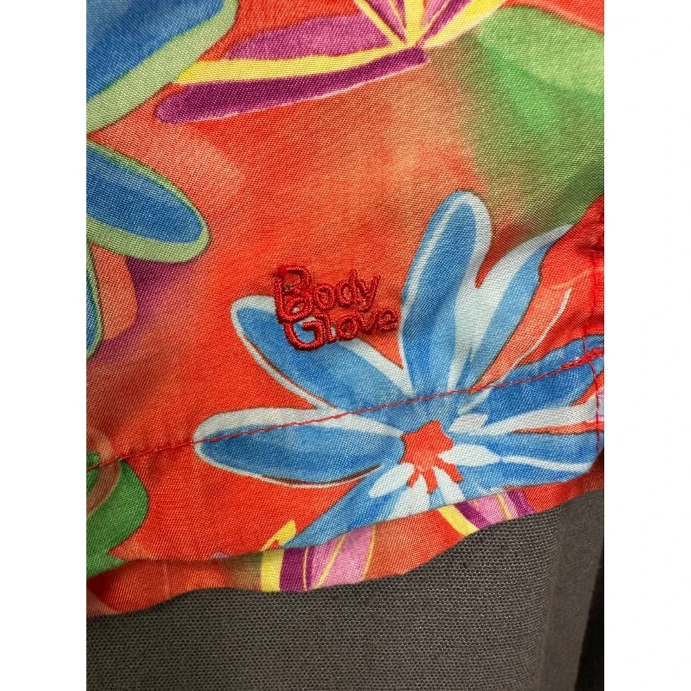 Body Glove Men's Floral Board Shorts Red Yellow Blue‎ Tropical Swim Trunks L